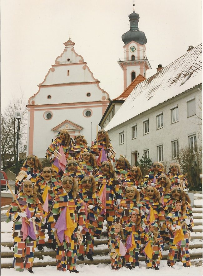 Fasnetsfigur "Laup'r Waidag" ( Mehrzahl:" Waidäg") – Vorderseite