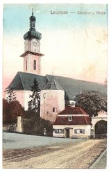 Laupheim - Schloßtor und Kirche