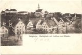 Laupheim, Marktplatz mit Schloss und Kirche