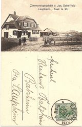 Laupheim, Zimmereigeschäft v.  Jos. Scheffold