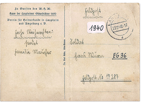 Ansichtskarte Rückseite